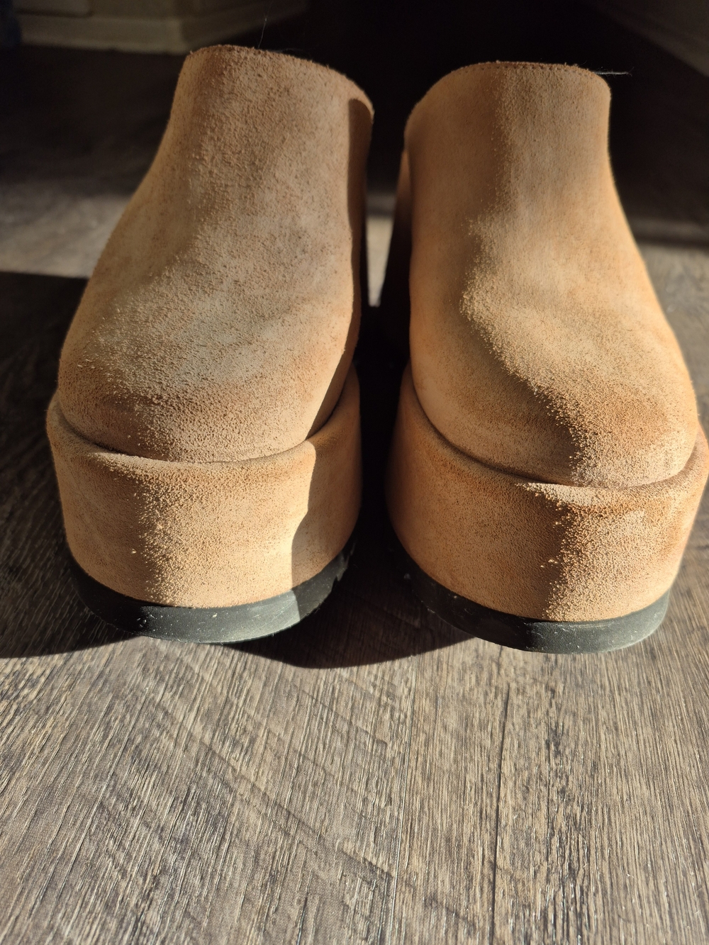 💕Free People Suede Platform Mule in Tan Suede Size 7.5💕 - Picture 3 of 8